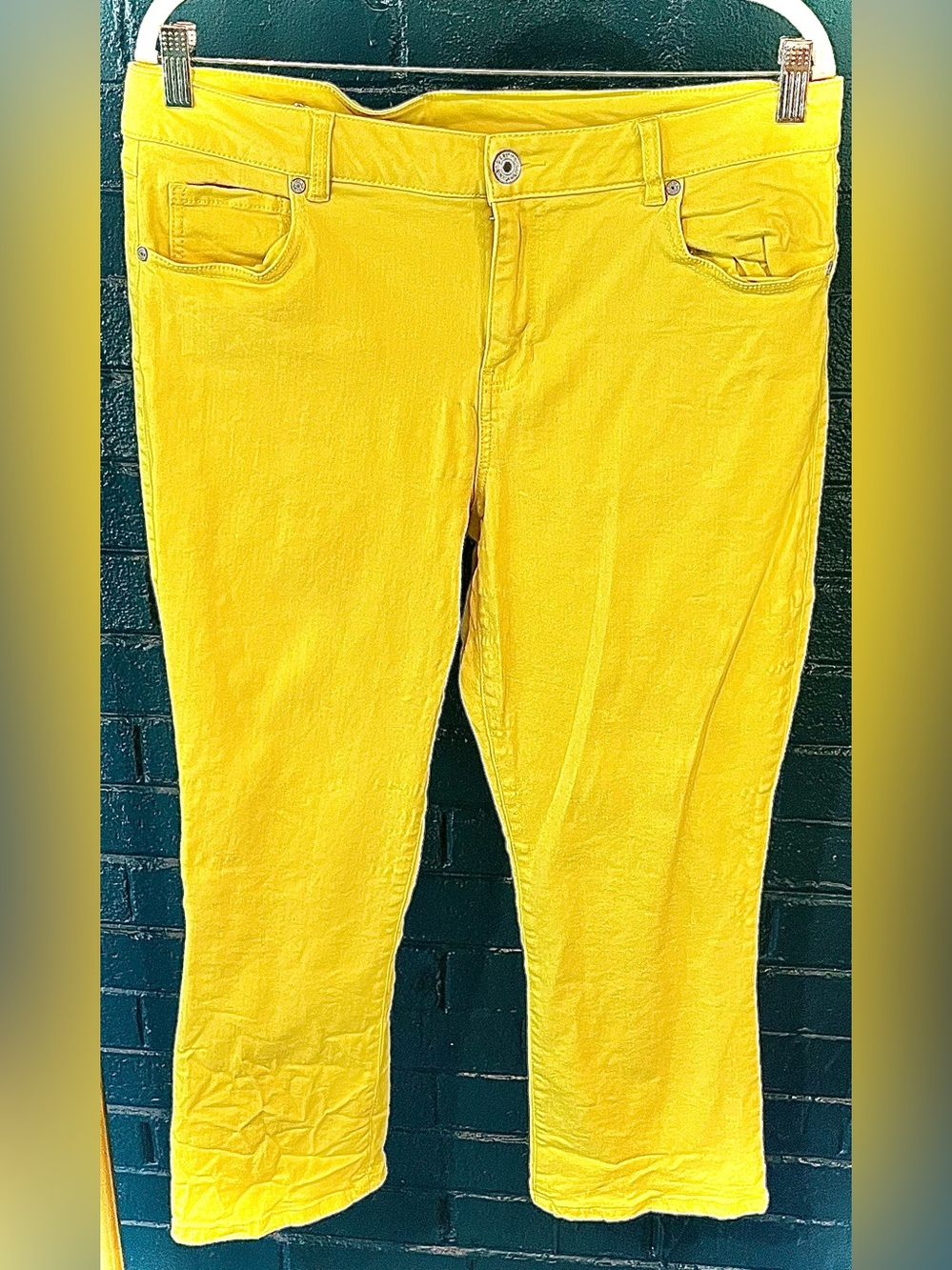 Women’s Bright Yellow Stretch Jeans